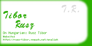 tibor rusz business card